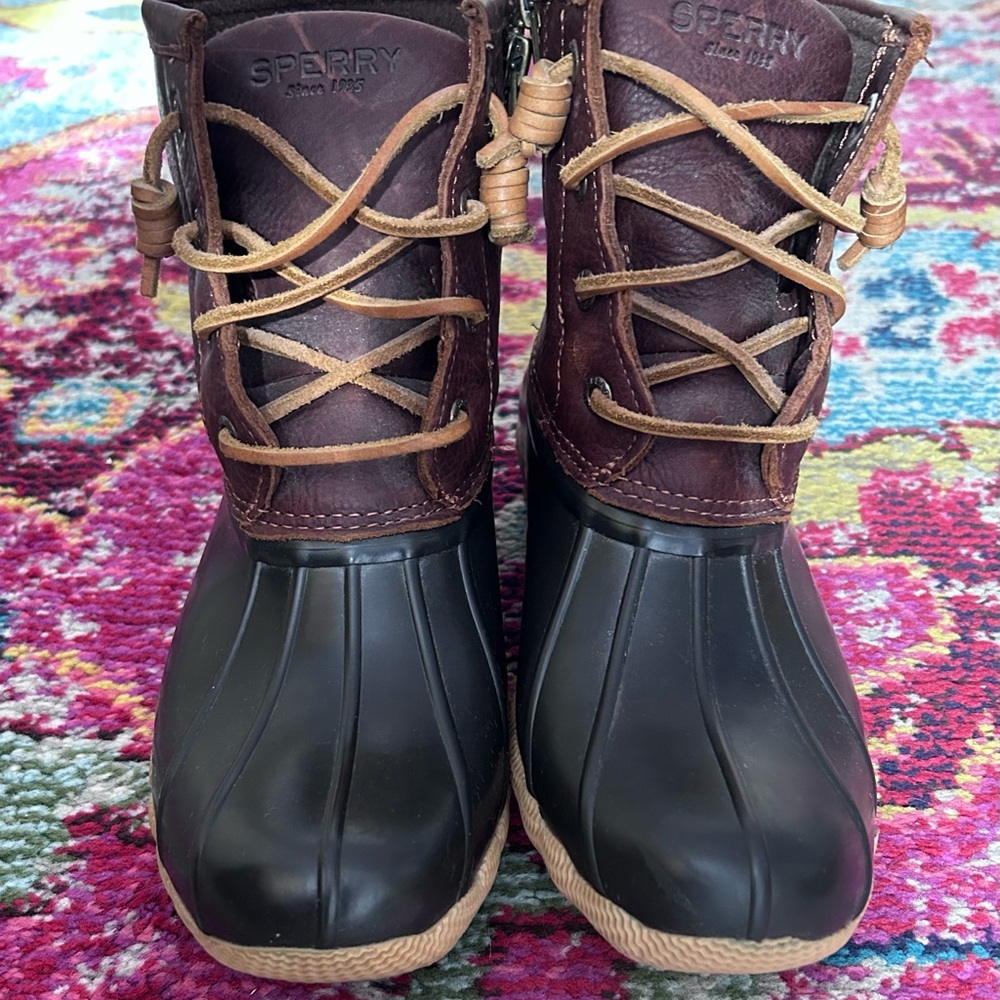 Sperry Brown and Black Winter Boots
